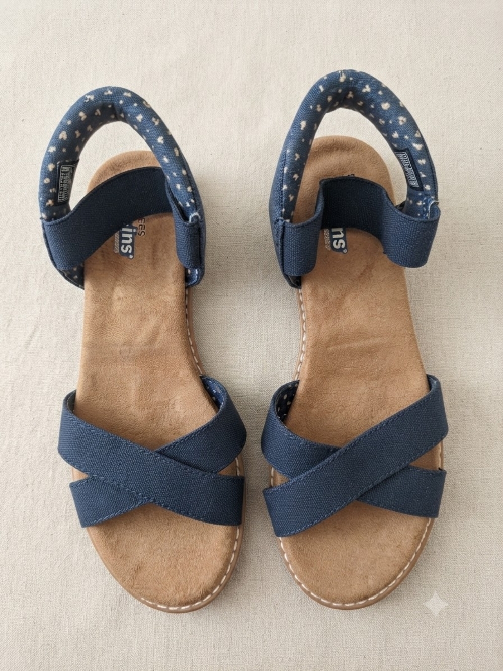 Skechers Navy Blue Crisscross Strap Sandals